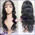 20-Inch Body Wavy Glueless Human Hair Lace Front U-Part Wig